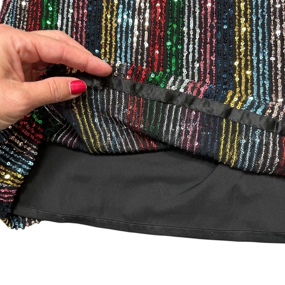 Milly Nylah rainbow sequins shift dress size 6 Swifties sparkle New Year’s party - Picture 6 of 10